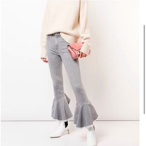 Citizens of Humanity Ash Grey Drew Flounce Highrise Jeans Sz 27 New With Tag